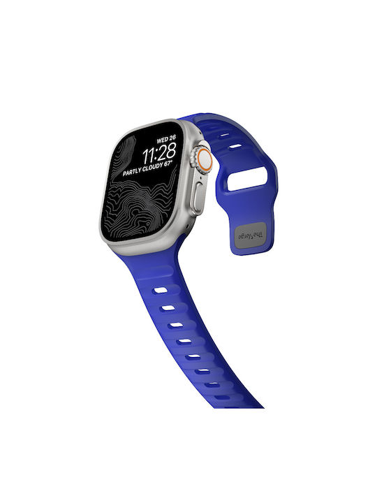 Nomad Кайшка Силиконов Син Galaxy Watch Ultra / Ultra 2 Apple Watch 44/45/46mm/Ultra 49mm Amazfit Verge