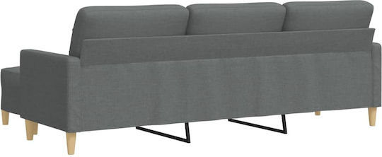 Dreisitzer Sofa Grau 226x77x80cm