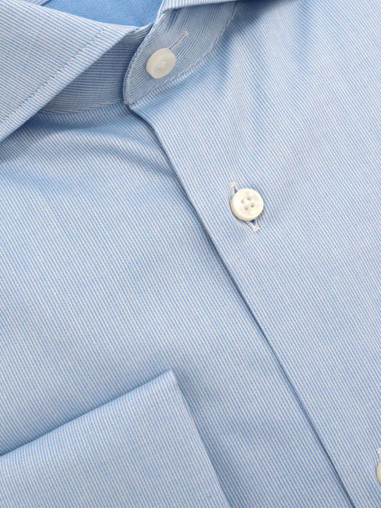 Long-sleeved Cotton Shirt Sky Blue
