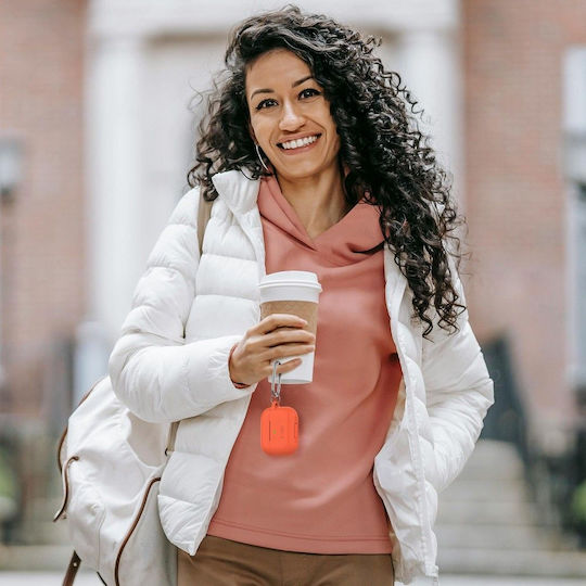 Tech-Protect Case Silicone with Hook in Pink color for Apple AirPods Pro