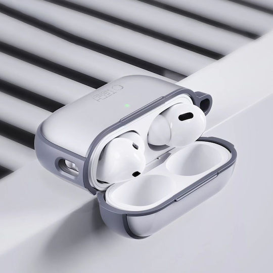 Tech-Protect Case Silicone with Hook in Gray color for Apple AirPods Pro