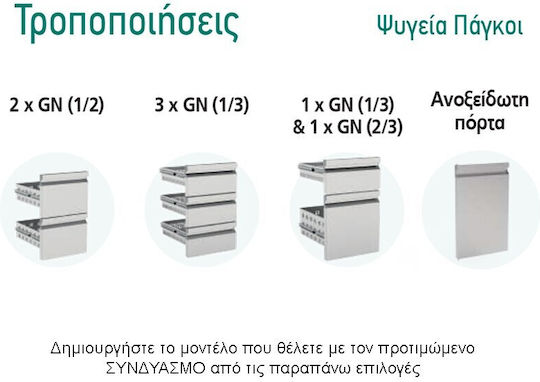 Inomak Commercial Refrigerator 421lt with 3 Doors 0/+10°C L179xD70xH87.5cm