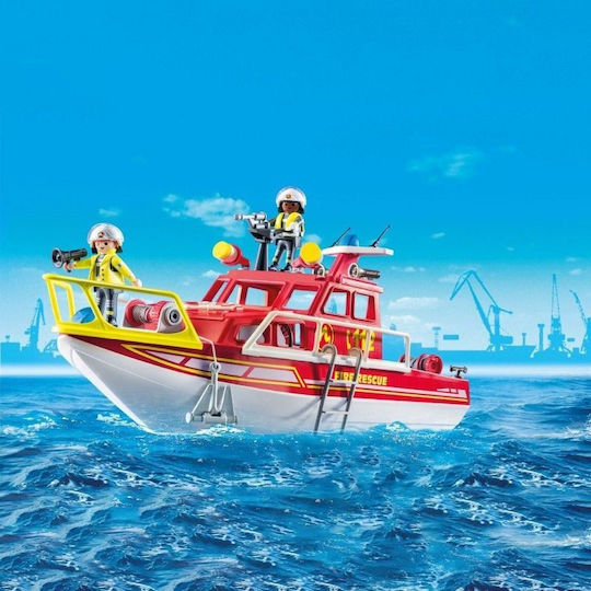 Playmobil Action-Helden Feuerwehr-Rettungsboot für 4-10 Jahre