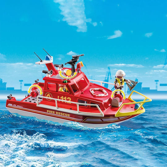 Playmobil Action-Helden Feuerwehr-Rettungsboot für 4-10 Jahre