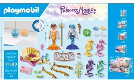 Playmobil Princess Magic Mermaid-carriage With Seahorses for 4-10 years old