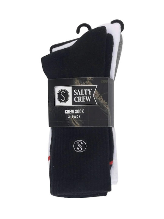 Salty Crew Men's Socks Black White Grey 3Pack