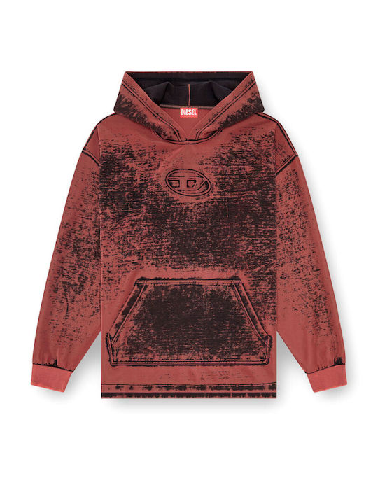 Diesel Men's Sweatshirt with Hood Red