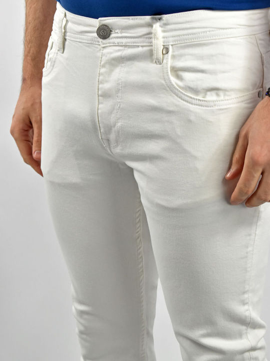 Cutler Men's Jeans Pants with Slim Fit White
