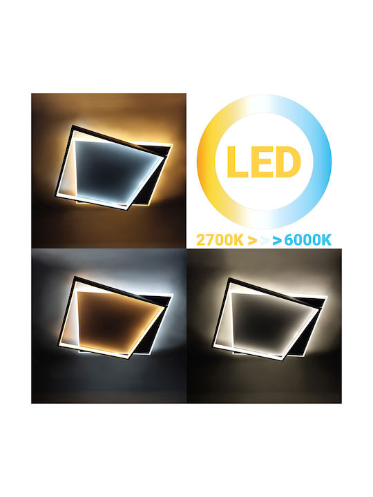 Globobox Deckenleuchte 50cm Schwarz mit Integrierter LED