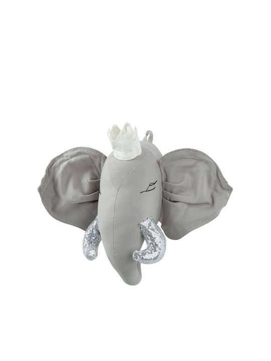 Beliani Kids Wall Decor Animal Head Animals Grey