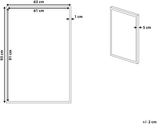 Beliani Kinder Gerahmter Segeltuch 63x93cm