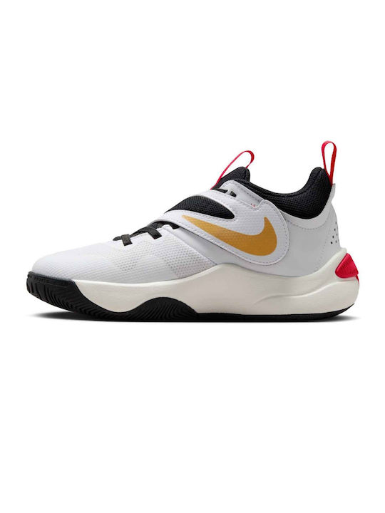 Nike Pantofi Sport pentru Copii Baschet Hustle Albe