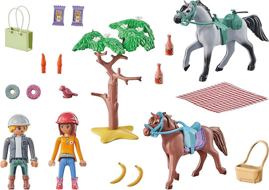 Playmobil Horses Of Waterfall Beach Walk with Amelia and Ben for 5-12 years old