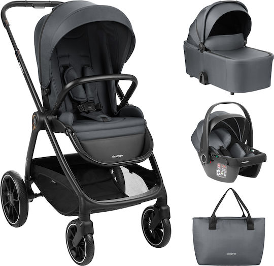 Kikka Boo Modena Adjustable 3 in 1 Baby Stroller Suitable for Newborn Dark Grey 10kg