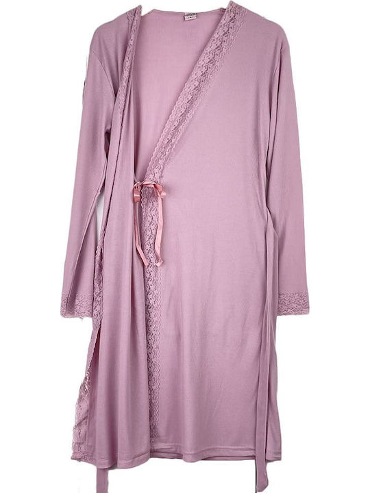 Cootaiya Summer Women's Robe with Nightdress Rotten Apple