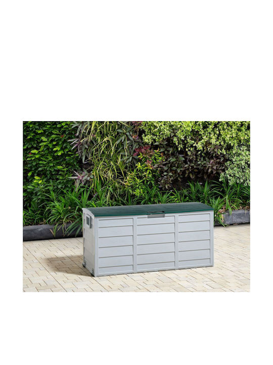 Beliani Outdoor Storage Box Locarno Plastic 245lt Green L112xW50xH53cm