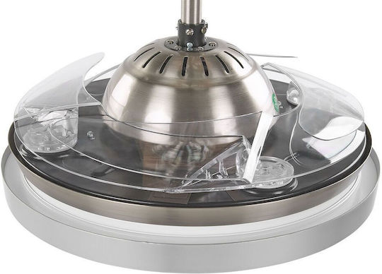 Beliani Ibar Ceiling Fan 50cm with Light Fixture Silver