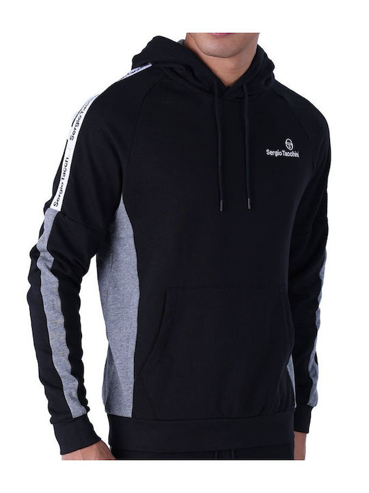 Sergio Tacchini Herren Sweatshirt mit Kapuze Schwarz