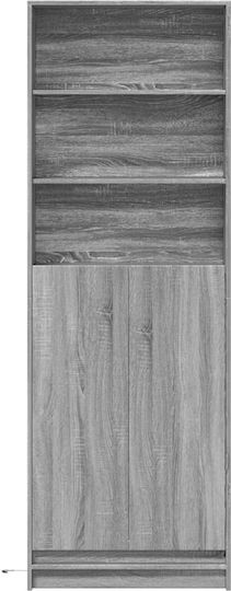 Boden Wohnzimmervitrine aus Spanplatte mit Verglasung und Beleuchtung Graue 69x32.5x200cm 3307910 Boden Wohnzimmervitrine aus Spanplatte mit Verglasung und Beleuchtung Graue 69x32.5x200cm 3307910