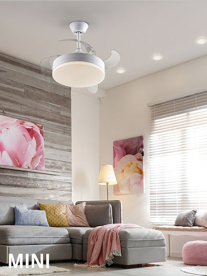 Vento Deckenventilator 35cm mit Leuchte Weiße