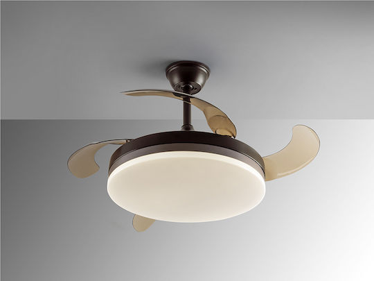 Vento Ventilator De Tavan 35cm Cu Lentile De Mărire Maro