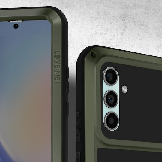 Love Mei удароустойчив и водоустойчив калъф за Samsung A54 5G Хаки