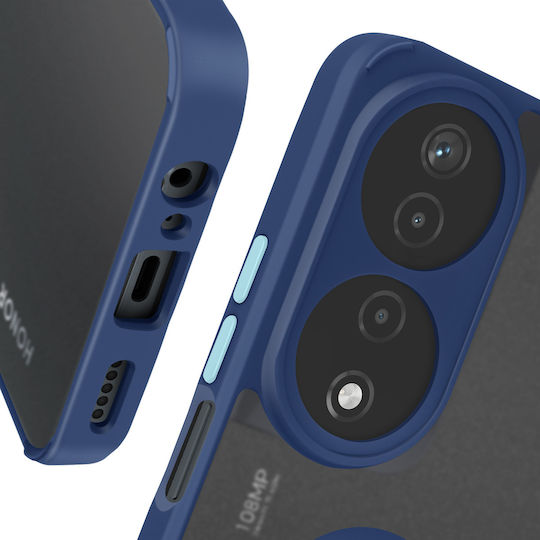 Avizar Ring Case Honor 90 Smart Magnetic Compatible Stand Function Blue