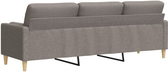 Canapea Cu Trei Locuri Taupe Cu Perne Decorative 226x77x80cm