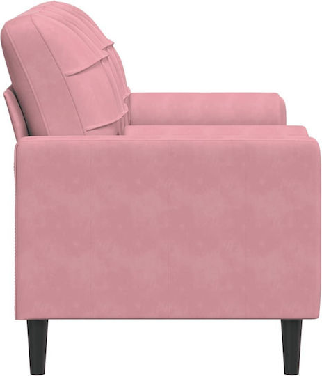 Two-Seater Couch Velvet Pink 157x77x80cm