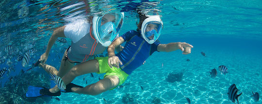 Full Face Snorkeling Mask Summertiempo L XL Dark Blue