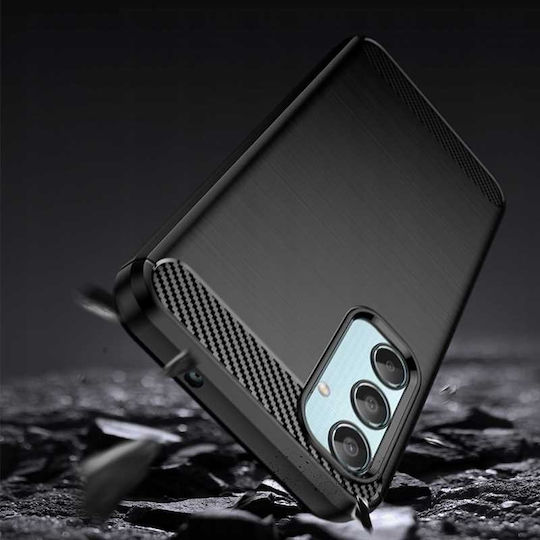 Spacecase Carbon Задна корица Силикон Черен (Samsung Galaxy M35, Spacecase)