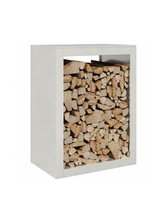 vidaXL Μεταλλικό Ράφι Αποθήκευσης Ξύλων 60x40x80cm Καφέ