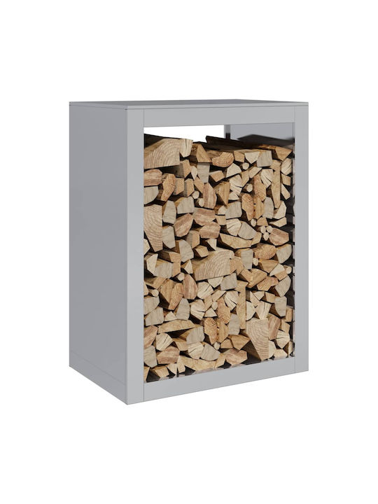 vidaXL Μεταλλικό Ράφι Αποθήκευσης Ξύλων 60x40x80cm Γκρι