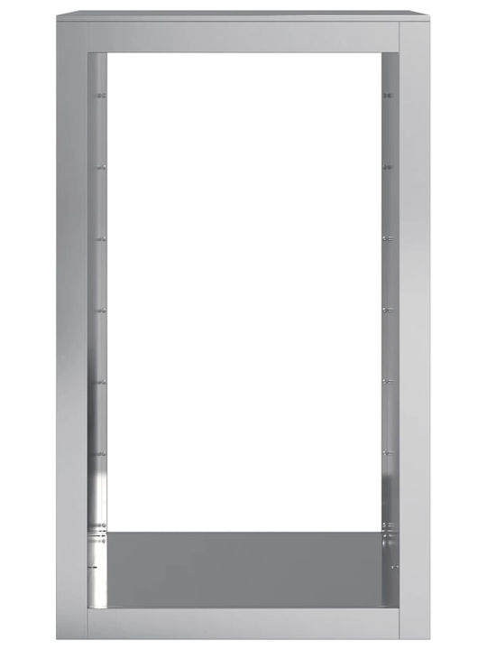 vidaXL Μεταλλικό Ράφι Αποθήκευσης Ξύλων 60x40x100cm Γκρι