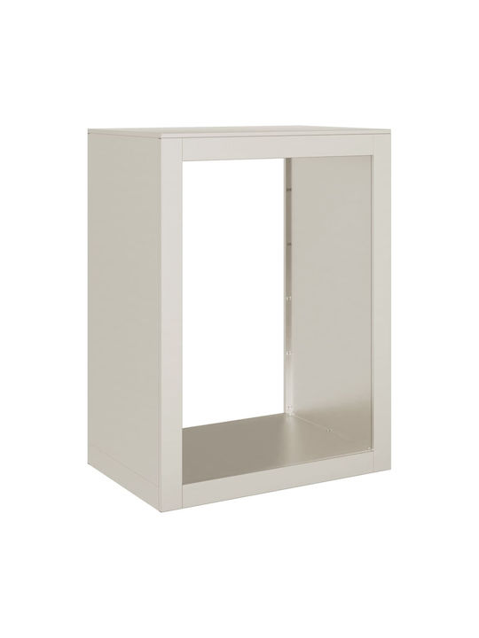 vidaXL Μεταλλικό Ράφι Αποθήκευσης Ξύλων 60x40x80cm Καφέ