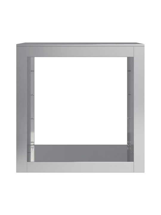 vidaXL Μεταλλικό Ράφι Αποθήκευσης Ξύλων 60x40x60cm Γκρι