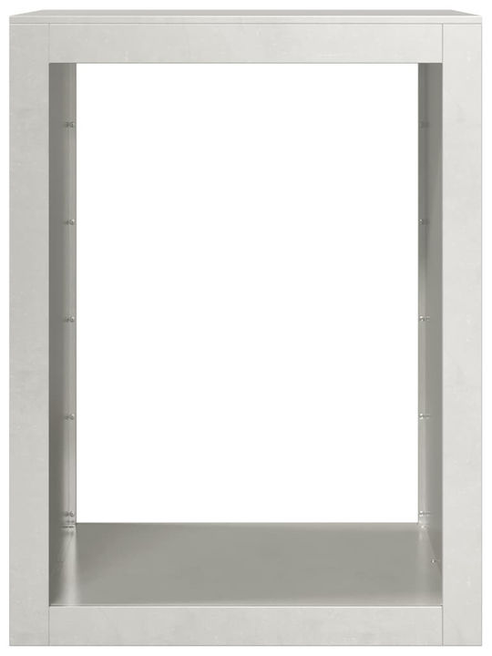 vidaXL Metallisch Regal Holzlagerung 60x40x80cm