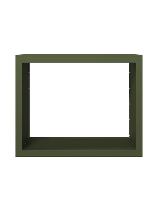 vidaXL Μεταλλικό Ράφι Αποθήκευσης Ξύλων 100x40x80cm Πράσινο