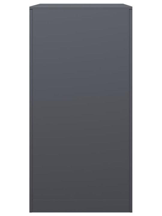 vidaXL Металик Рафт Съхранение на Дърва 60x40x80см Сив
