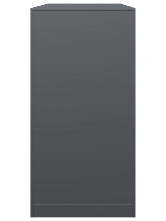 vidaXL Μεταλλικό Ράφι Αποθήκευσης Ξύλων 100x40x80cm Γκρι