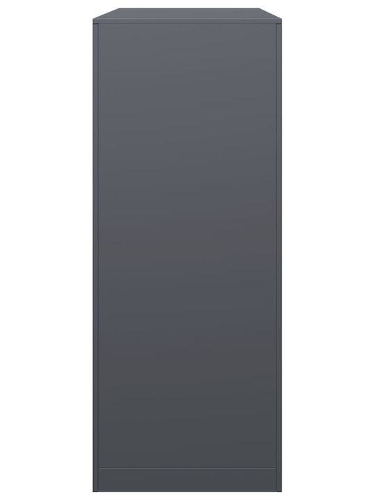 vidaXL Metallic Shelf Wood Storage 100x40x100cm Gray