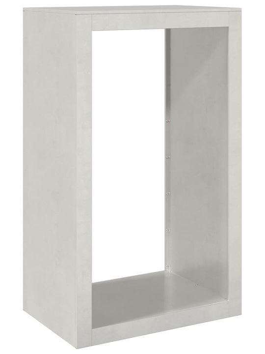 vidaXL Metallic Shelf Wood Storage 60x40x100cm Brown