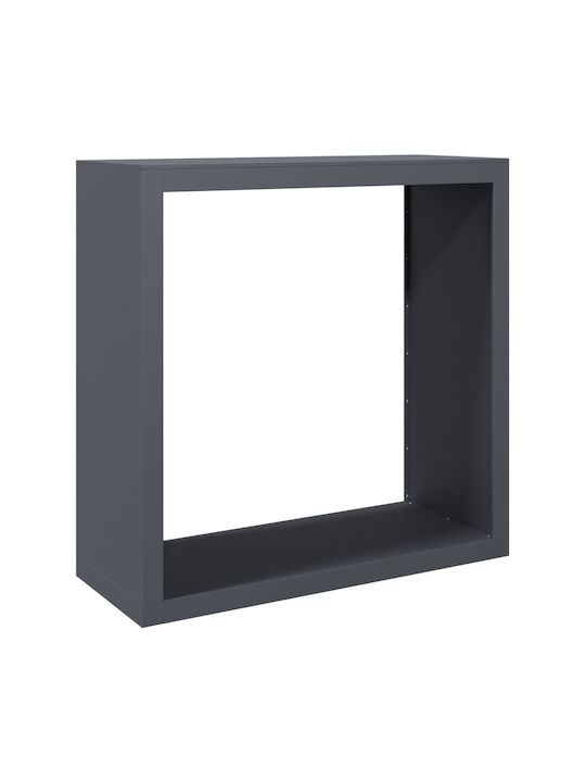 vidaXL Metallic Shelf Wood Storage 100x40x100cm Gray