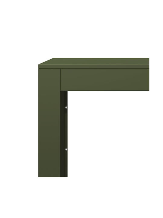 vidaXL Μεταλλικό Ράφι Αποθήκευσης Ξύλων 100x40x100cm Πράσινο