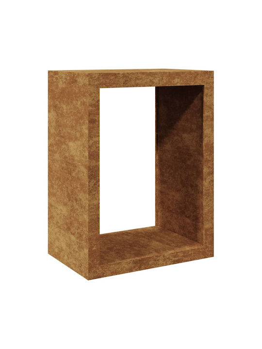 vidaXL Μεταλλικό Ράφι Αποθήκευσης Ξύλων 60x40x80cm Καφέ
