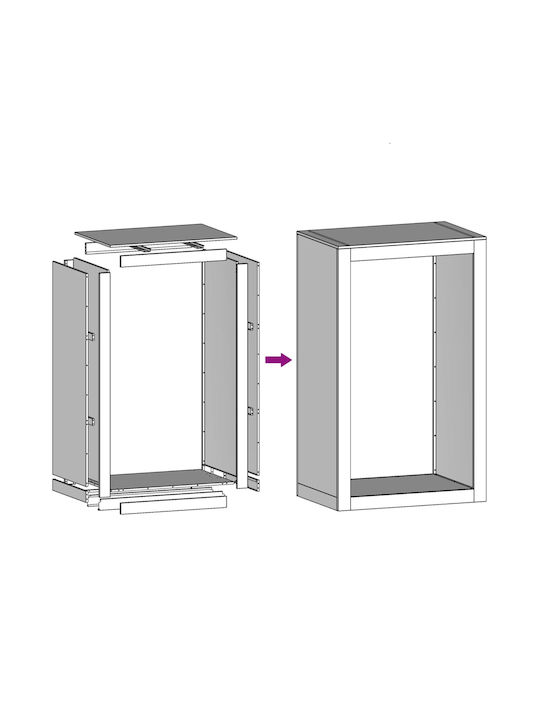 vidaXL Μεταλλικό Ράφι Αποθήκευσης Ξύλων 60x40x100cm Γκρι