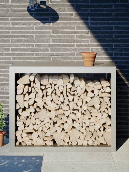 vidaXL Metallisch Regal Holzlagerung 100x40x80cm