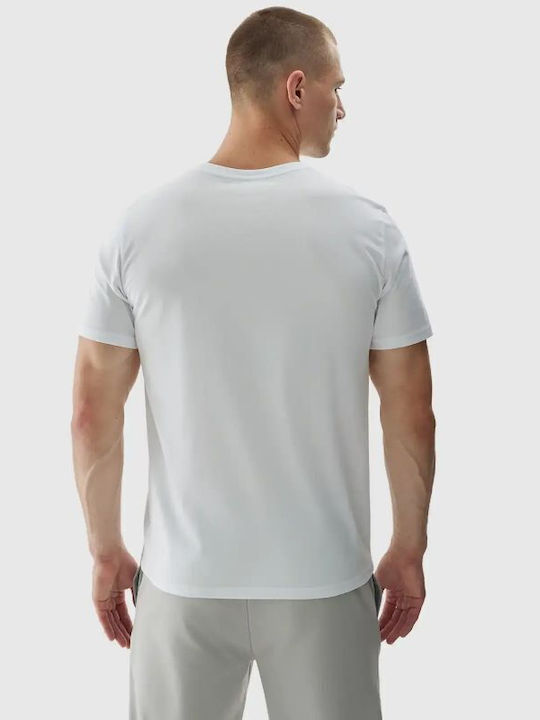 4F Herren T-Shirt Kurzarm Weiß