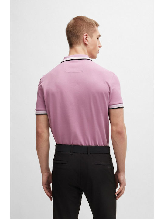 Hugo Boss Мъжка Блуза с Къс Ръкав Поло Light/pastel Purple