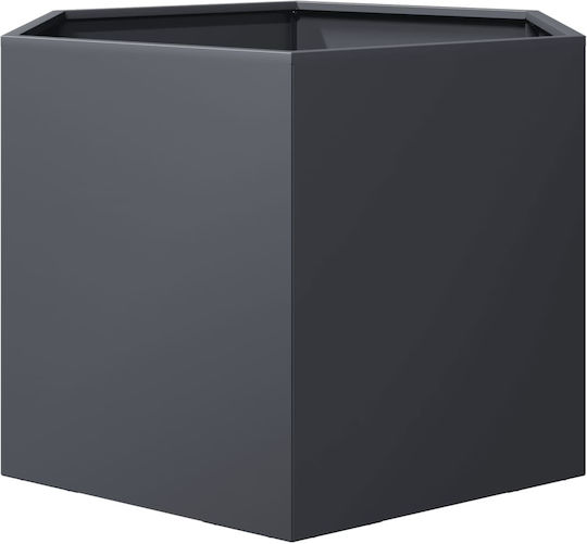 vidaXL Planter Box Metallic Charcoal 69x60x45cm.